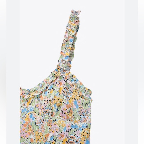 Zara Floral Printed Summer Mini Dress (24) - Picture 3 of 7